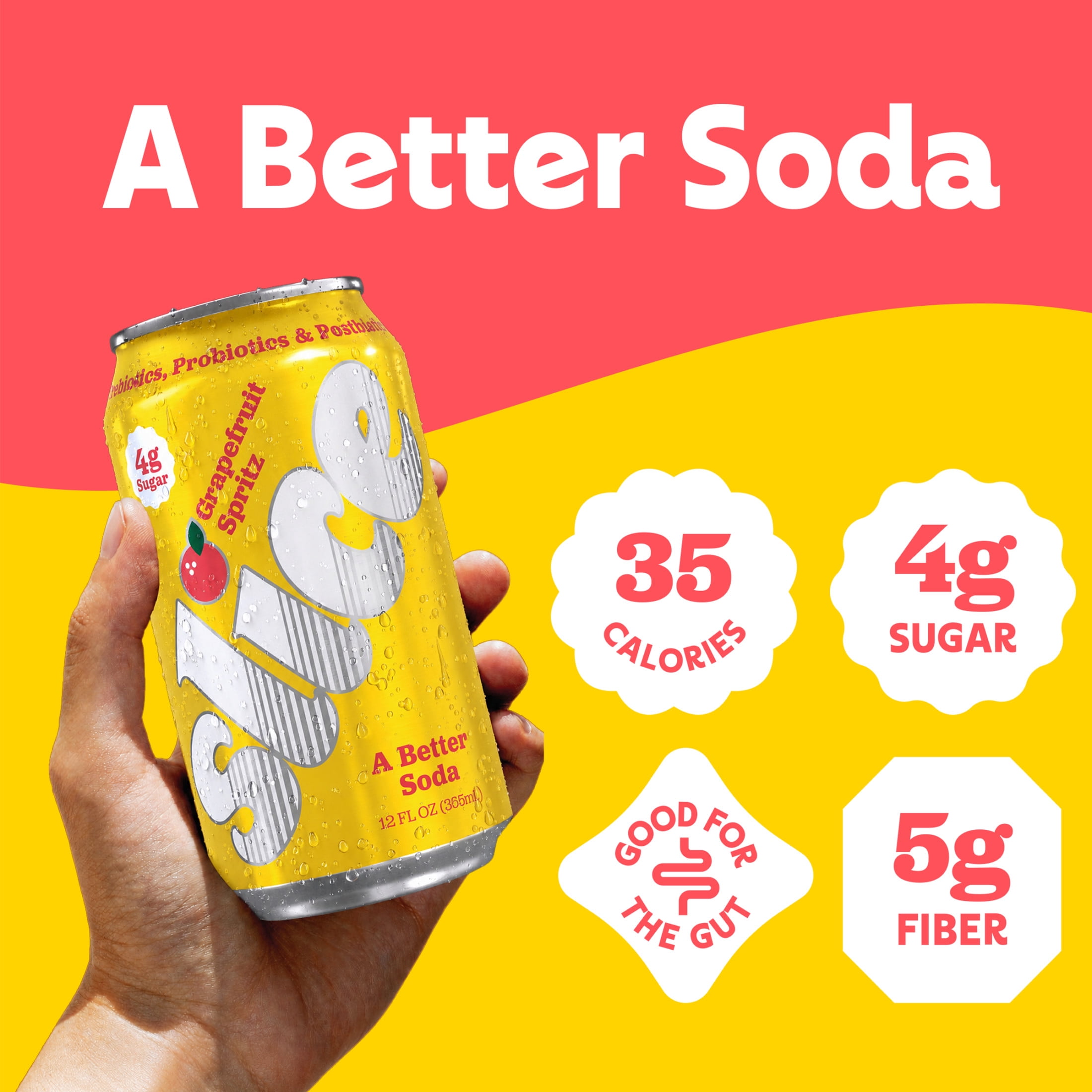 Slice Grapefruit Spritz Soda, 12 fl oz Can