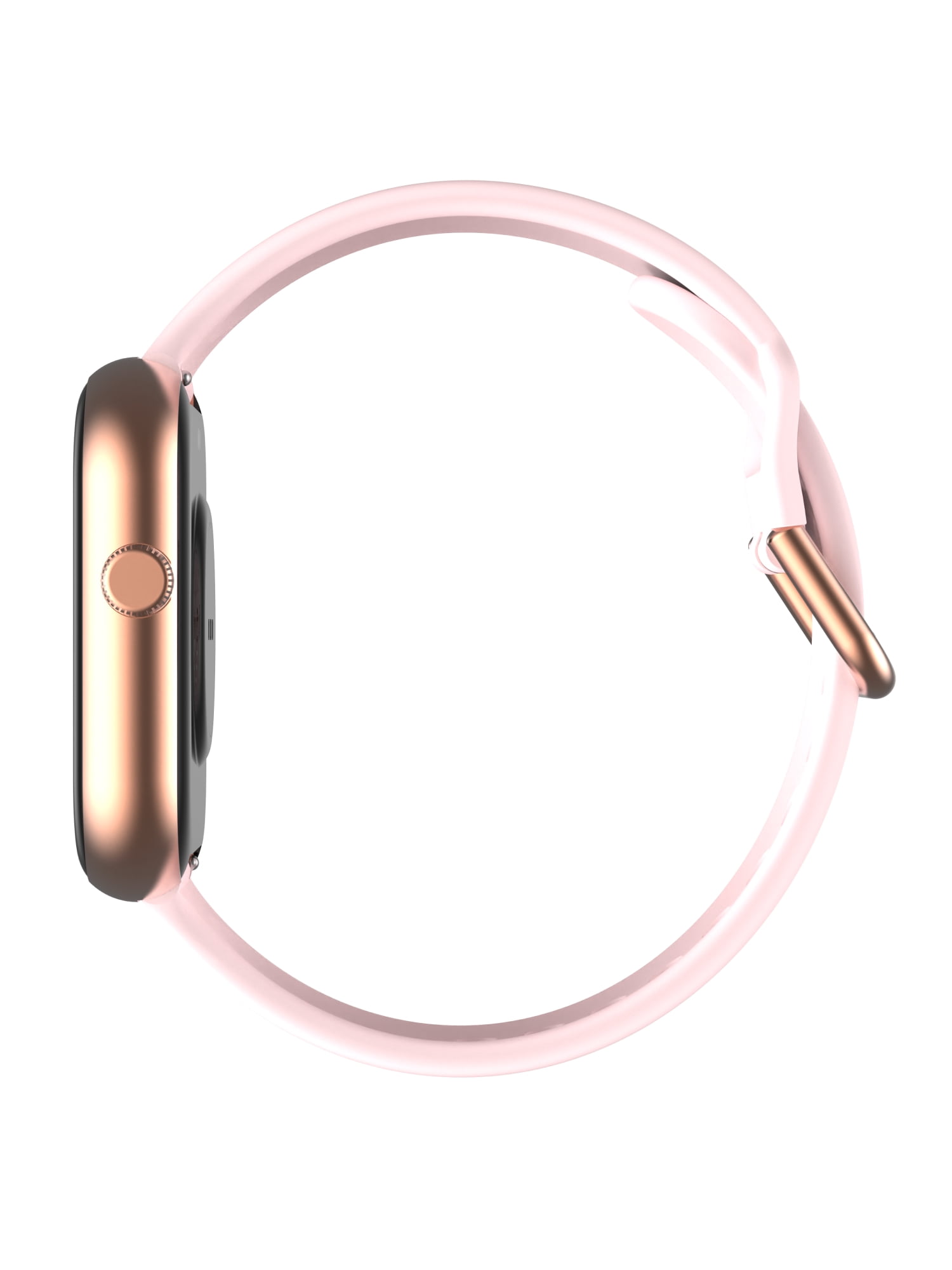iTech Fusion 4 Unisex Adult Rectangular Smart Watch, Blush, Silicone Strap