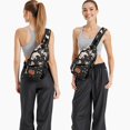 thumbnail image 6 of Sling Backpack,Playful Halloween Ghosts Pattern Sling Bag with Water Bottle Holder,Waterproof Sling Bag for Men/Women with Headphone Jack for Hiking,Travel, 6 of 6