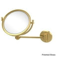 thumbnail image 2 of 8-in Wall Mounted Make-Up Mirror 2X Magnification in Polished Nickel, 2 of 5