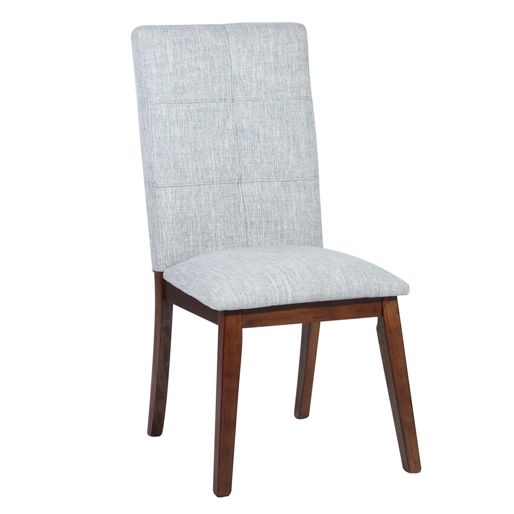Kepooman 2-Piece Modern Upholstered Dining Chairs with Wood Leg, Accent Chairs for Kitchen, Living Room, Gray