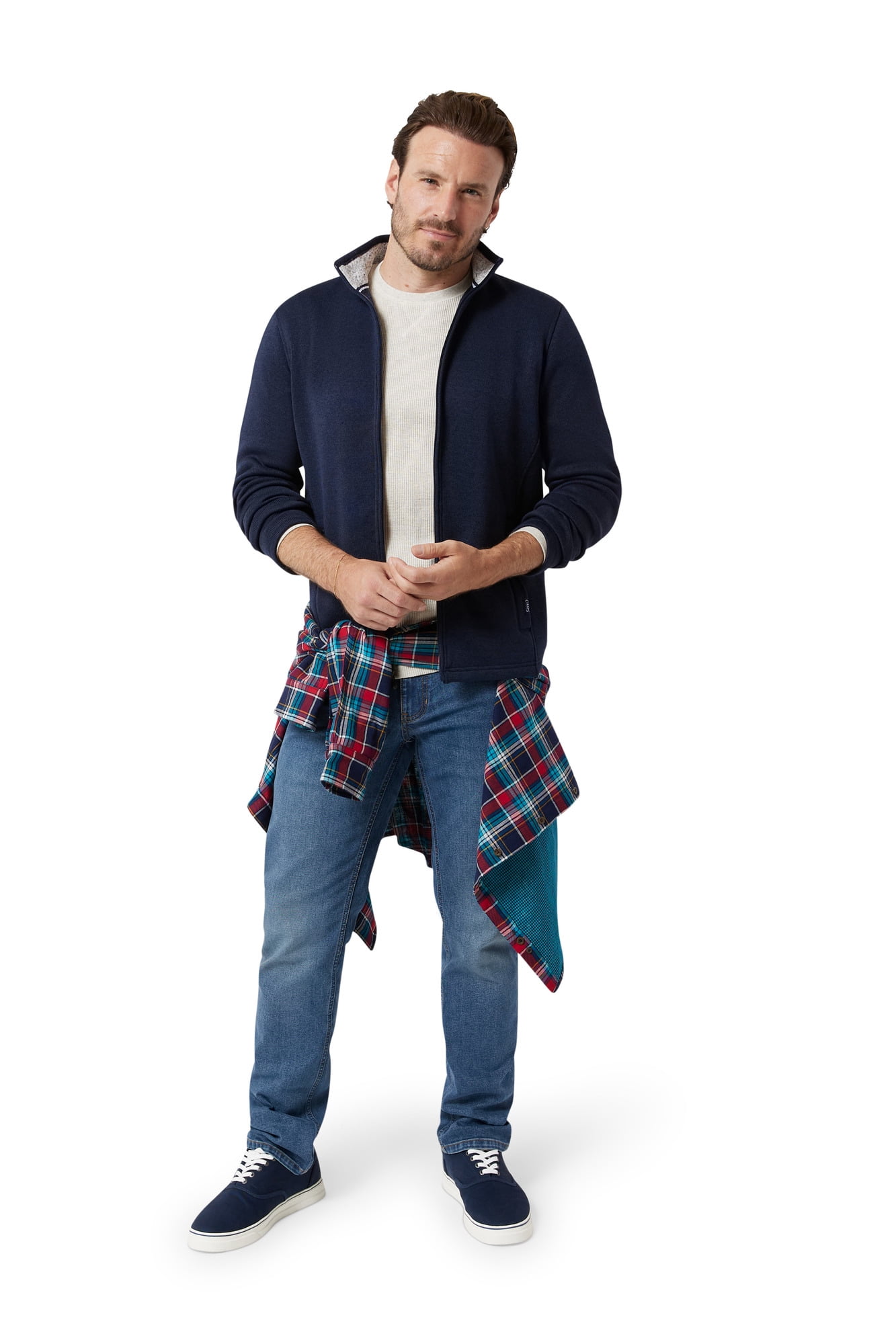 Chaps Men's & Big Men's Full Zip Sweater Fleece