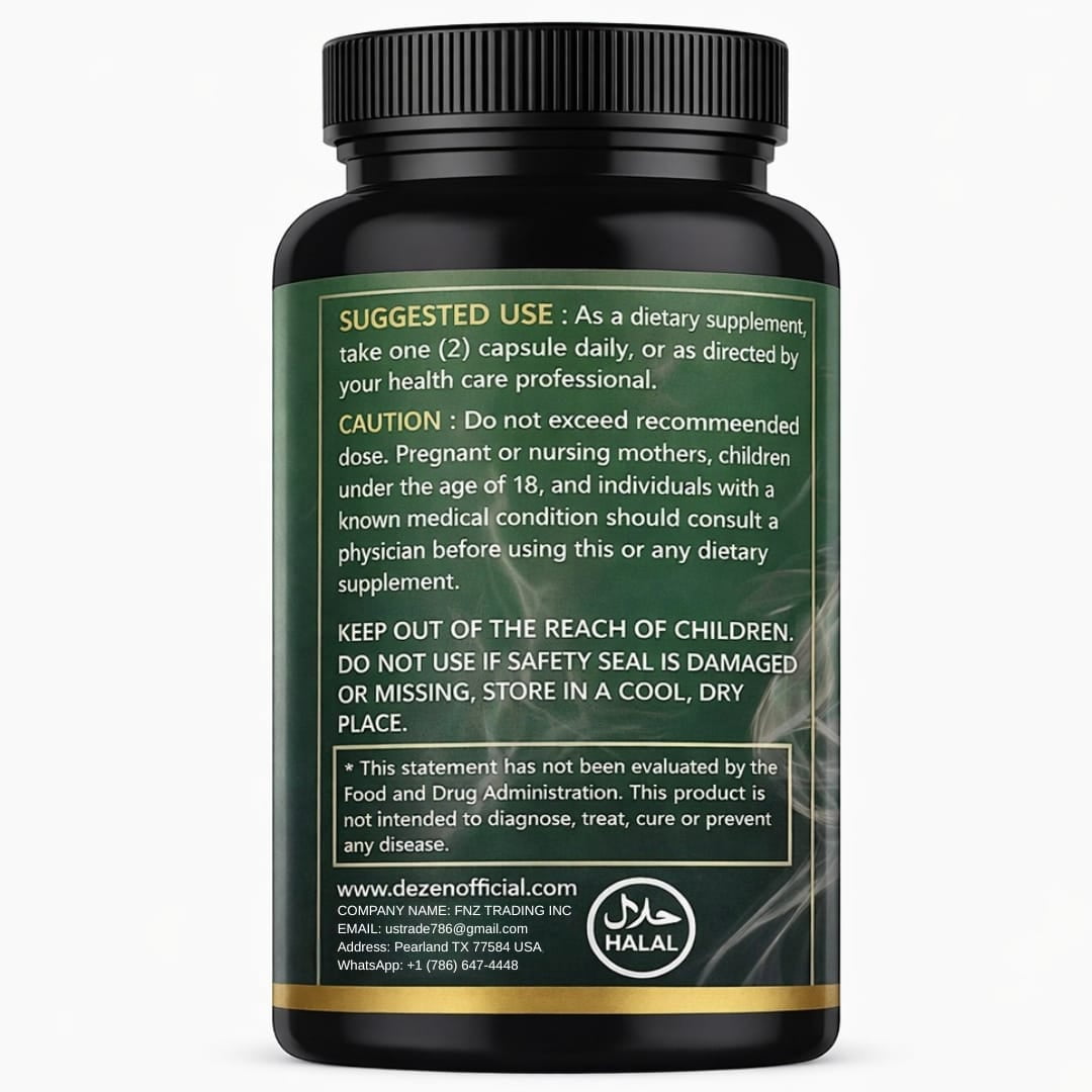 Sea Moss Capsules with Ashwagandha, Black Seed Oil, Burdock Root & Turmeric, Multi Ingredient Herbal Supplement, Pack 5