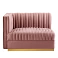 thumbnail image 6 of Modway Sanguine Channel Tufted Performance Velvet 3-Seat Modular Sectional Sofa in Dusty Rose, 6 of 10
