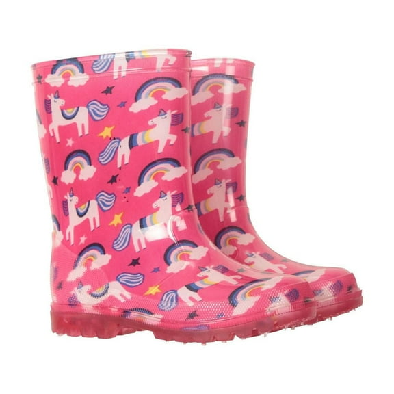 Mountain Warehouse Boys/Girls Splash Unicorn And Rainbow Light Up Galoshes
