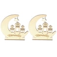 thumbnail image 4 of Decoración de madera Eid-UL-FIGR Luna Estilo de estilo Islam Color de registro con pedestal El festival de ornamentos de madera rompiendo para artesanías JM01353 2 Paquete Monstrate HA011757-01, 4 of 7