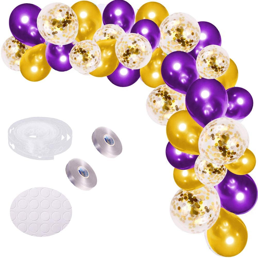 Diy Balloon Arch Garland Kit 121pcs 18inch Gold And Purple Party Balloons 12inch Gold Confetti Balloons Latex Balloons With Balloon Accessories For Baby Shower Wedding Graduation Party Decoration Walmart Com Diy Balloon Arch Garland Kit 121pcs 18inch Gold And Purple Party Balloons 12inch Gold Confetti Balloons Latex Balloons With Balloon Accessories For Baby Shower Wedding Graduation Party Decoration Walmart Com