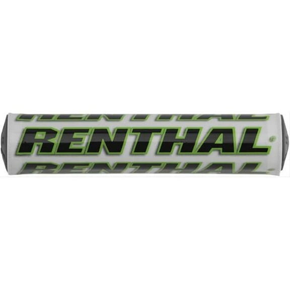 Renthal P267 10 in. Handlebar Pad, White & Green