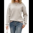 thumbnail image 2 of Suéter de Punto de Larga con Cuello Redondo y Lazo para Mujer, Sin Espalda Gris M, 2 of 10