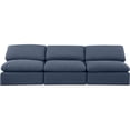 thumbnail image 3 of Meridian Furniture Indulge 105" Upholstered Linen Fabric Modular Sofa in Navy, 3 of 7