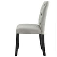 thumbnail image 6 of Side Dining Chair, Set of 2, Grey Gray, Velvet, Modern Contemporary, Kitchen Room Cafe Bistro Restaurant Hospitality, 6 of 9