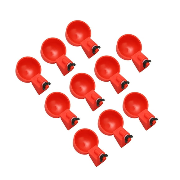 Automatic Chicken Waterer Cups Poultry Water Cup Automatic  Chicken Waterer Filling  Chicken Drinking Bowl For Ducks 10pcs  Chicken Water Feeder