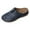 Navy, variant on Ladies' Fashionable Plus Size Slippers with Hollow Pattern on the Toe Solid Color Wedge Heel Thick Sole Black 37