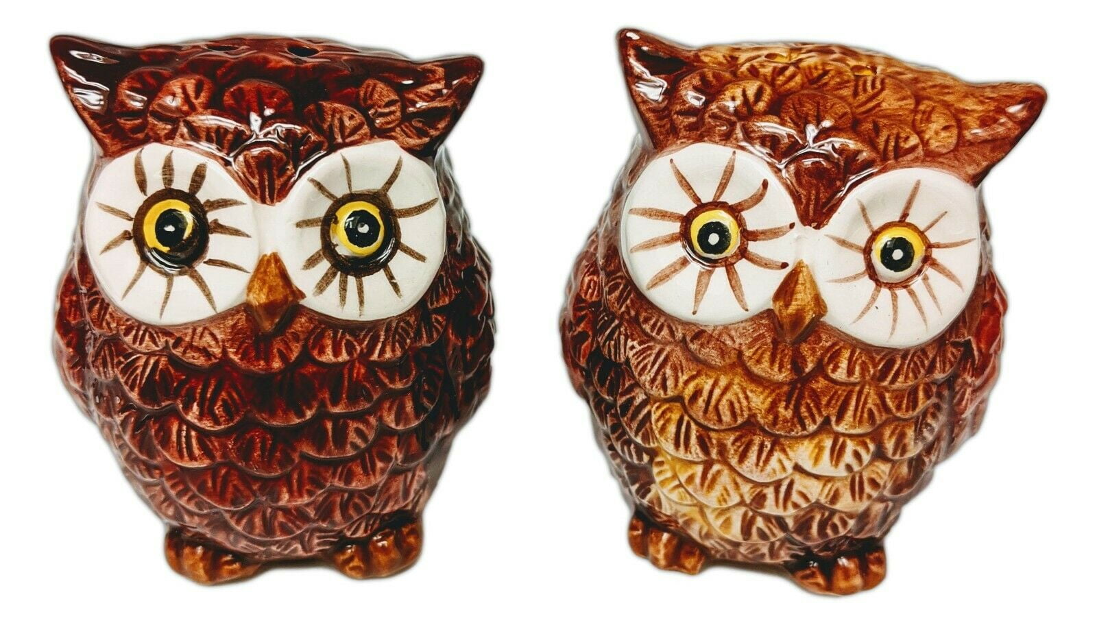 Artsy Owl Collection Hand-Painted Ceramic by Boston Warehouse Salt & Pepper Shakers