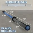 thumbnail image 4 of 7ft Olympic Barbell Load 500/700/1000 LBS Capacity 2 Inch Olympic Strength Training Bar Weight Bar for Home Gym Exercises Fitness Equipment Blue, 4 of 5