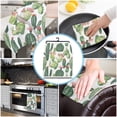thumbnail image 4 of Cactus Flower Painting Geometric Microfiber Kitchen Towel for Hand Dry Bathroom Cleaning Cloth Set Printed Beach Towels, 4 of 6