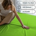 thumbnail image 4 of Amay 100% Organic Cotton Split King Fitted Sheet - 500 Thread Count (39"x80" Each, 2 Pieces) - Ultra Soft, Cooling & Breathable Bed Sheet - Durable Long-Lasting Fabric - (Parrot Green, 1 Piece), 4 of 7