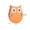 Orange Bento Box, variant on Cute Cartoon Lunch Box, Plastic 3 Compartments Food Container, Cartoon Owl Bento Box, Food Safe Microwave Storage Container