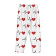thumbnail image 5 of Bingfone Pajamas For Women,Heartbeat Symbol Pajama Pants With Pockets-Small, 5 of 9