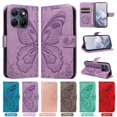 thumbnail image 4 of Wallet Case for Motorola Edge 70 Fusion Embossed Butterfly with Strap & Stand Purple, 4 of 5