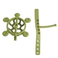 thumbnail image 1 of Juguete de dentición para bebé, de silicona de grado alimenticio, antipérdida, con hebilla ajustable, pulsera de dentición con forma de tortuga, mordedor de mano, color verde oscuro, 1 of 14