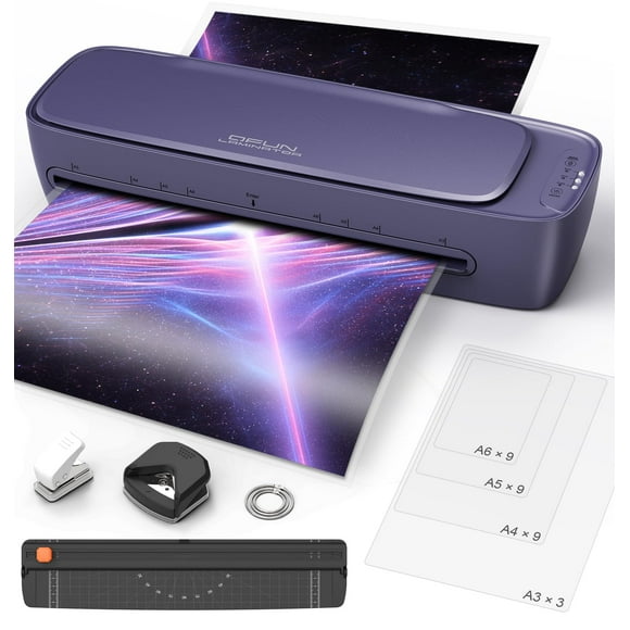 Laminator Machine 13 Inch Wide Thermal Lamination 9 in 1 Cold Hot A3 Laminating Machine for Teacher Personal, 60s Warm-Up No Jam laminator Machine 11x17 wi