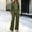 Army Green, variant on IUYRTFE Women's Zip Up Jacket and Wide Leg Pants Set 2 Piece Casual Tracksuit Solid Color