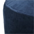thumbnail image 4 of JERFIT Velvet Cylinder Pouf Ottoman, Blue Round Floor Cushion for Extra Seating and Footrest, Stylish Accent Stool for Living Room, Bedroom, Dorm, 4 of 7