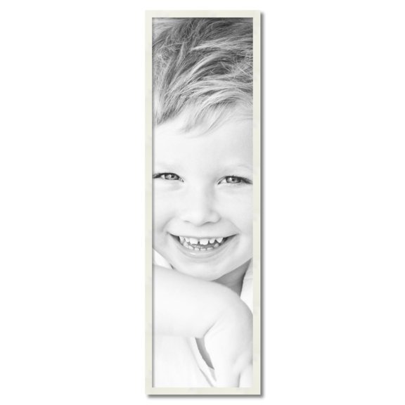 ArtToFrames 14" x 50" White Picture Frame, 14x50 inch White Wood Poster Frame (WOM-5140)