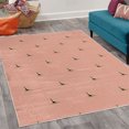 thumbnail image 2 of Sea Animals Decorative Rug, Pattern of Shark Fins Speedy Fish Hunting Minimalistic Design Art Print, Quality Carpet for Bedroom Dorm and Living Room, 6 Sizes, Dark Mustard, by Ambesonne, 2 of 4