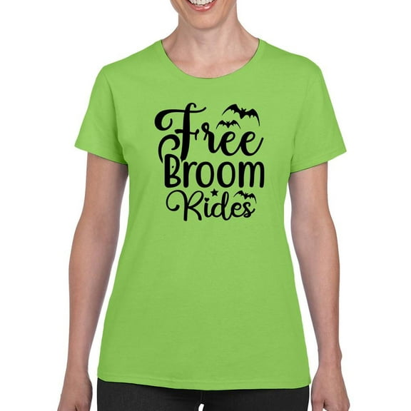 Free Broom Rides T-Shirt Women -Image by Shutterstock, Female x-Large