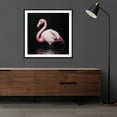 thumbnail image 6 of Moonow7 Pink Flamingo Wall Art Prints, Large Elegant Bird Poster for Living Room or Bedroom Feature Wall, Coastal Artwork Picture for Office or Modern Entry, Unframed Size 70x70 cm / 28x28”, 6 of 13