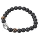 thumbnail image 2 of KAKOWELY Pulsera de piedras naturales con dije de pelota de rugby, cadena de cuentas, pulsera elástica para hombre., 2 of 5