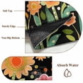 thumbnail image 6 of Round Rugs 3.3Ft, Vintage Sunflower Round Area Rug Washable Indoor Throw Carpet, Black Boho Summer Botanical Soft Non Slip Circle Rug for Laundry Room Patio Home Decor Aesthetic, 6 of 8