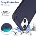 thumbnail image 3 of ELEHOLD for iPhone 14 6.1 inch Case, Armor Rugged Hard PC Soft TPU Hybrid Anti-Drop Camera Lens Protection Shockproof Glossy Non-Slip Slim Fit Case for iPhone 14,Darkblue, 3 of 5