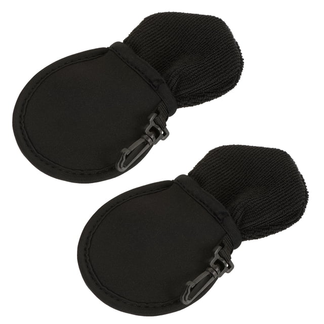Golf Pelota Limpiador Portátil Bolsa Bolsillo Arandela Bolsa con Clips, Negro Paquete de 2