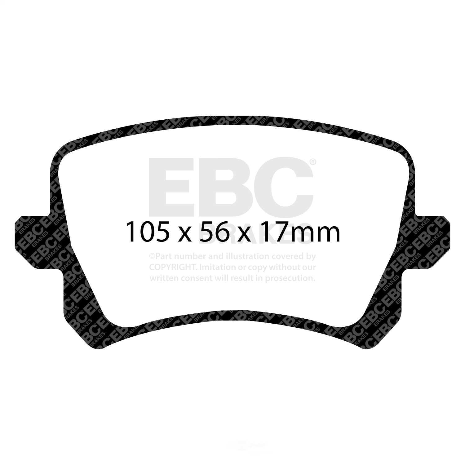 EBC Brakes Redstuff Premium Fast Street Pad For All Engine Sizes Fits select: 2012-2019 VOLKSWAGEN PASSAT, 2009-2017 VOLKSWAGEN CC