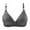 Gray, variant on Herrnalise Women's Lace Edge Vertical Stripe Back Bra Padded Bra Wireless Lingerie For women