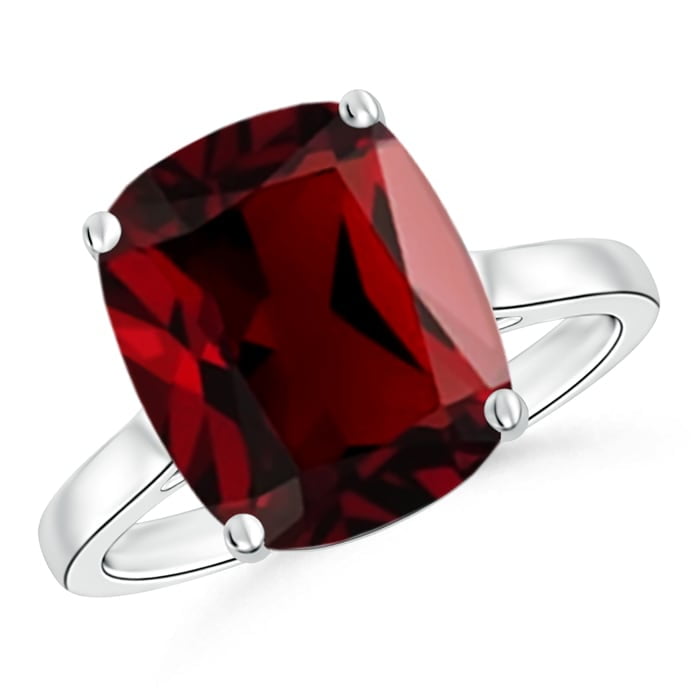 Angara - Valentine Jewelry Gift - Classic Cushion Garnet ...