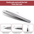 thumbnail image 4 of Eyebrow Tweezers for Women Facial Hair, Precision Slant with Comfortable Handle, Sharp Plucker With Travel Case, 4 of 4
