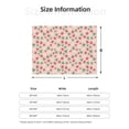 thumbnail image 5 of Honeii Strawberry And Flowers print throw blanket, crafted from cozy cotton flannel, offers versatile home decor as a bedding suitable for all seasons.-50"x40", 5 of 6