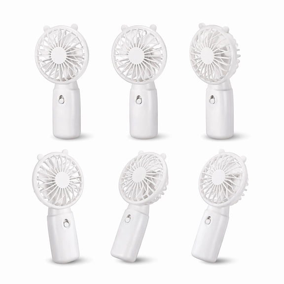 Stcellnmex 6 Pcs Mini Portable Handheld Fan Battery Operated Personal Hand Fan For Wedding Bachelorette Party Favor