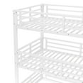thumbnail image 4 of Bed Frame Twin over Twin over Twin Bunk Bed, Metal Triple Bunk Bed with Safety Guardrails, Heavy-duty Bunk Bed with Noise-reduced Design, White,Platform Bed Frame, 4 of 14