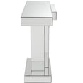 thumbnail image 4 of Wood and Mirror Console Table with Faux Crystals Inlay, Clear, 4 of 5
