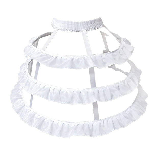 Enagua de vestido, suave y portátil, para dama de honor, graduación y baile de graduación. blanco