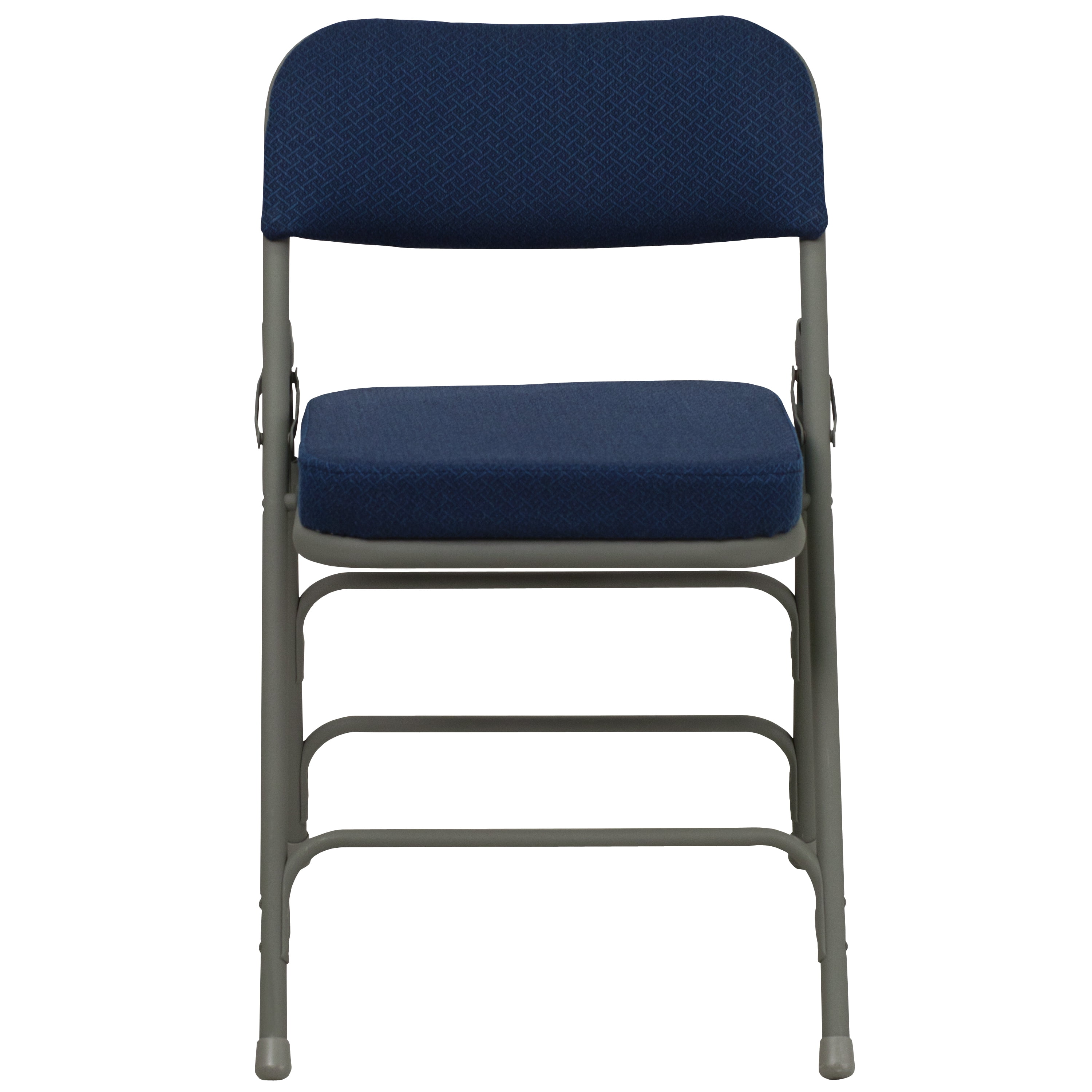 Hercules Hinged Fabric Padded Folding Chair 4 Pack Navy Blue