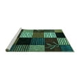 thumbnail image 2 of Ahgly Company Machine Washable Indoor Rectangle Abstract Turquoise Blue Modern Area Rugs, 7' x 9', 2 of 4