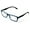 Black-Blue, variant on Men Rectangular Unisex Readers with Spring Hinge - Soft Matte Reading Glasses - Spring Hinge +1.00