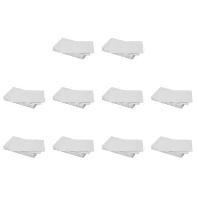 50 Tarjetas Visita Metal Aleación Aluminio para Bricolaje (plata)