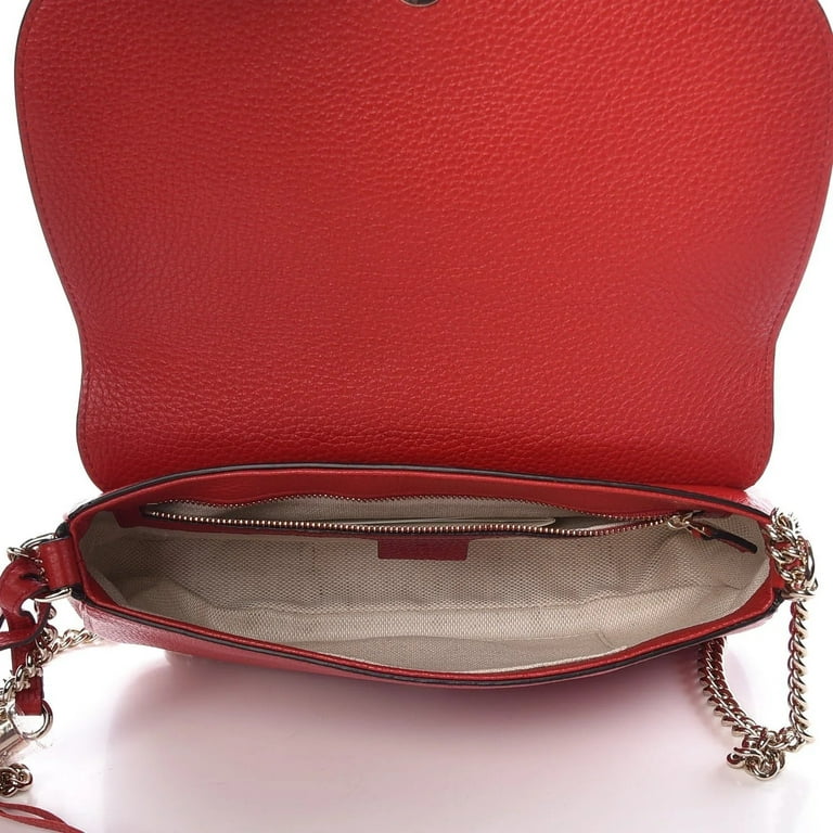 Gucci, Bags, Gucci Soho Disco Red Leather Crossbody Purse 38364 00223